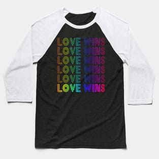 Love Wins lgbt Baseball T-Shirt